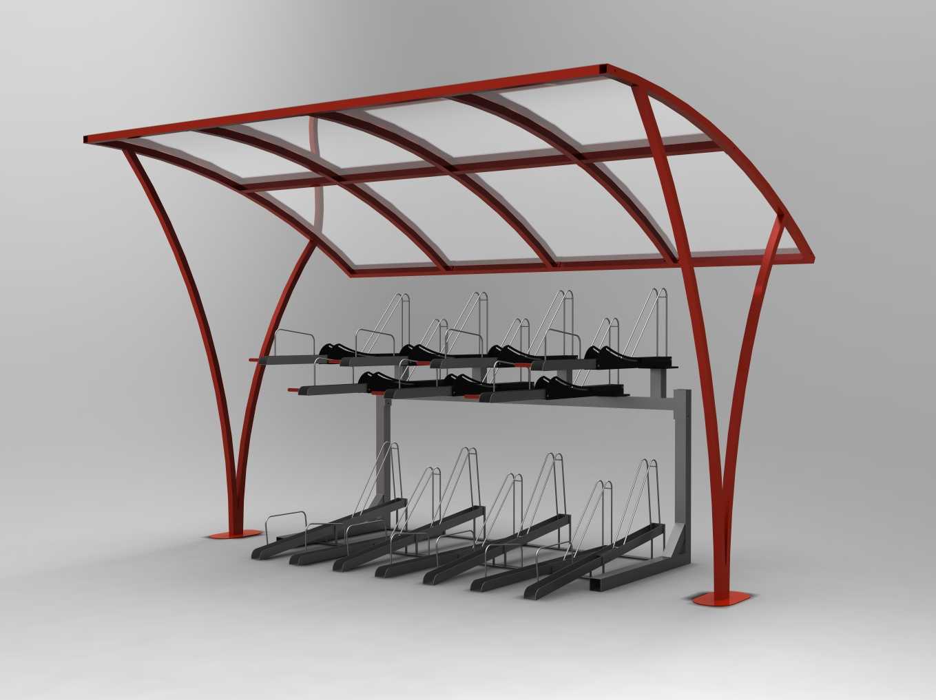 Two Tier New York Bike Shelter