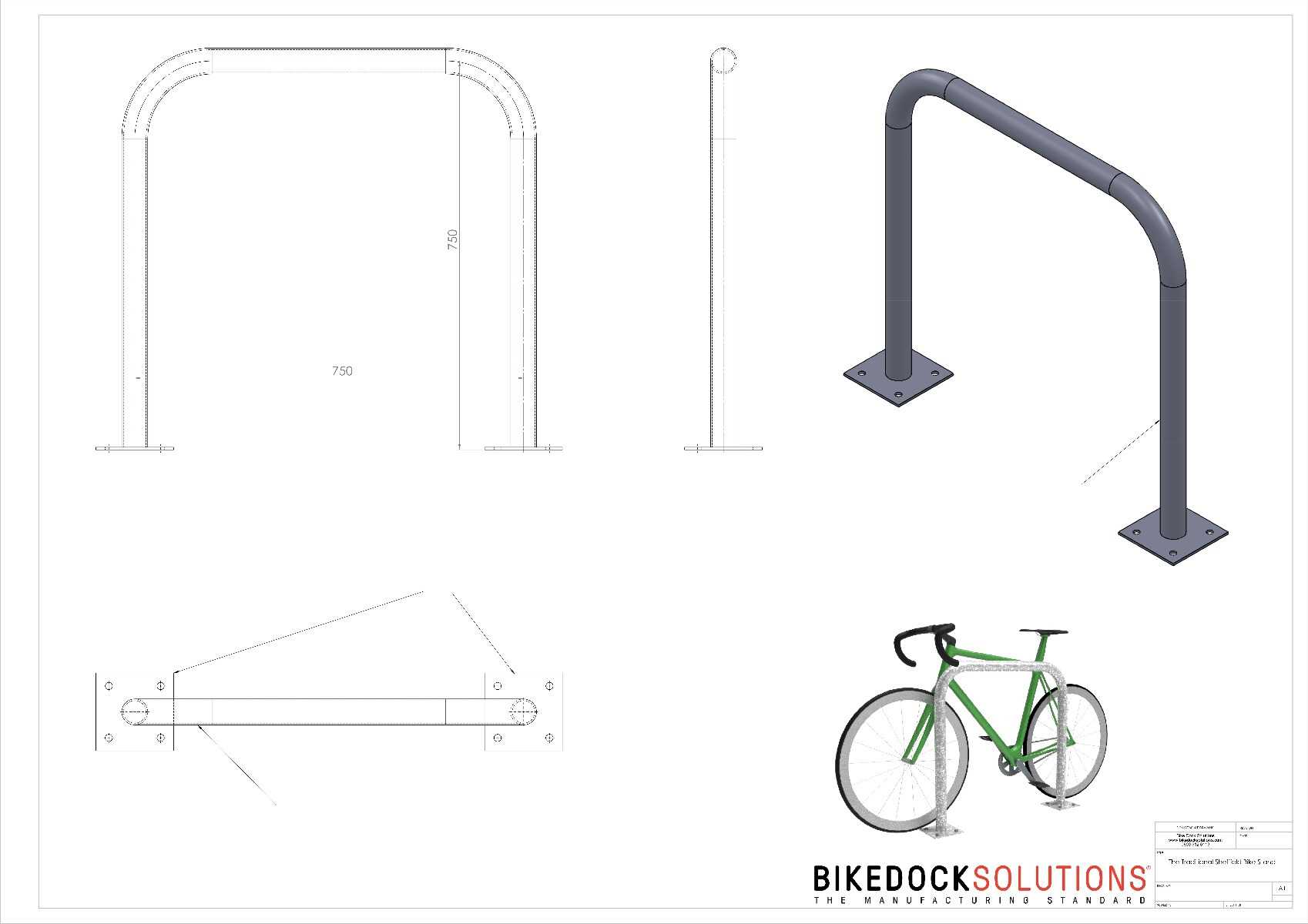 Galvanised Traditional Sheffield Stand