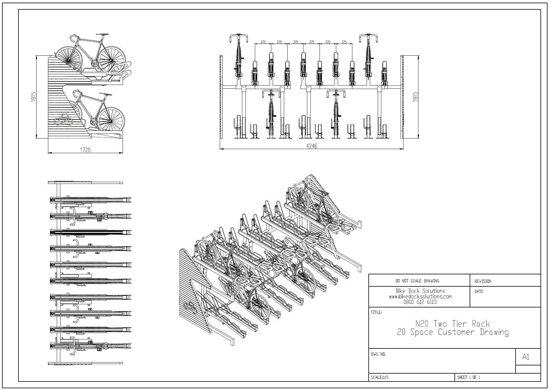 BikeSafe Two Tier Bike Rack